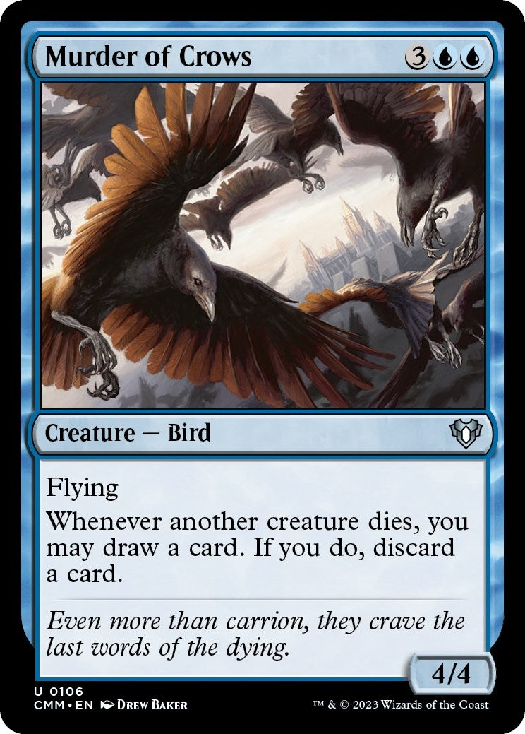 Image for Murder of Crows (106) (Commander Masters) - Magic: The Gathering