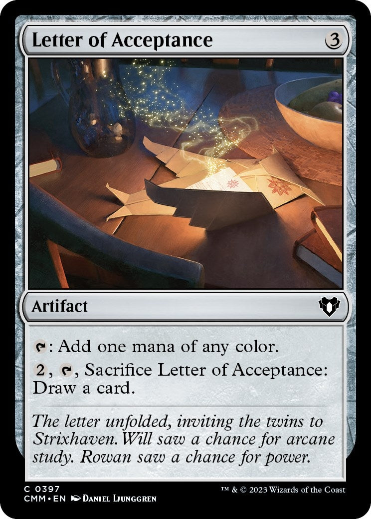 Letter of Acceptance (397) (Commander Masters)