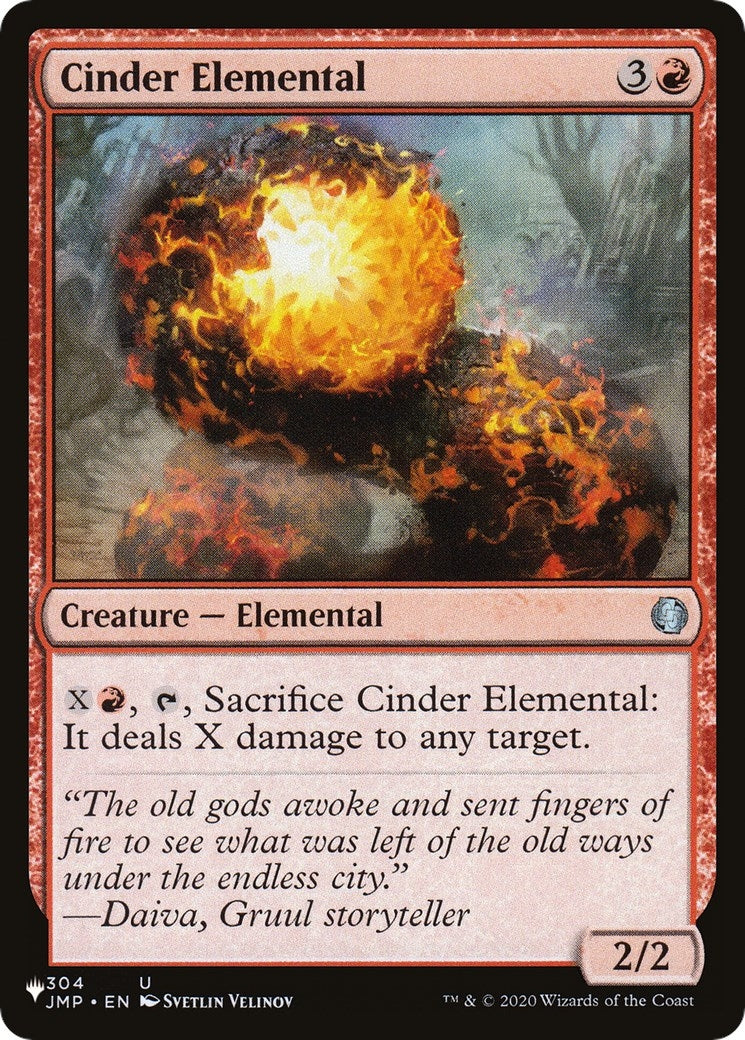 Cinder Elemental (304/078) (The List Reprints)