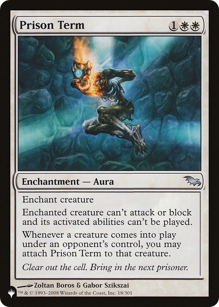 Image for Prison Term (18/301) (The List Reprints) - Magic: The Gathering