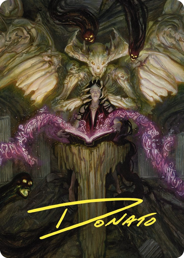 Demonic Tutor Art Card (Gold-Stamped Signature) (64) (Art Series: Commander Masters)