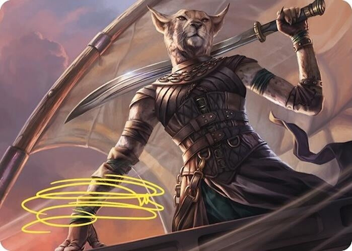 Mirri, Weatherlight Duelist Art Card (Gold-Stamped Signature) (28) (Art Series: Commander Masters)
