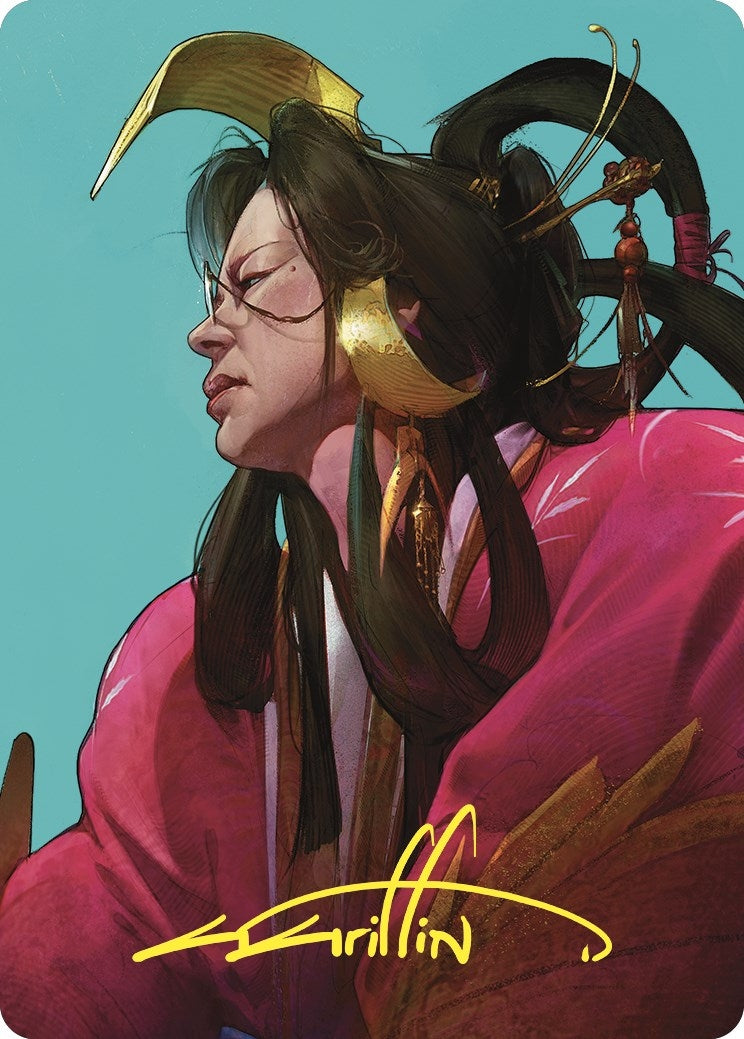 Azami, Lady of Scrolls Art Card (Gold-Stamped Signature) (52) (Art Series: Commander Masters)
