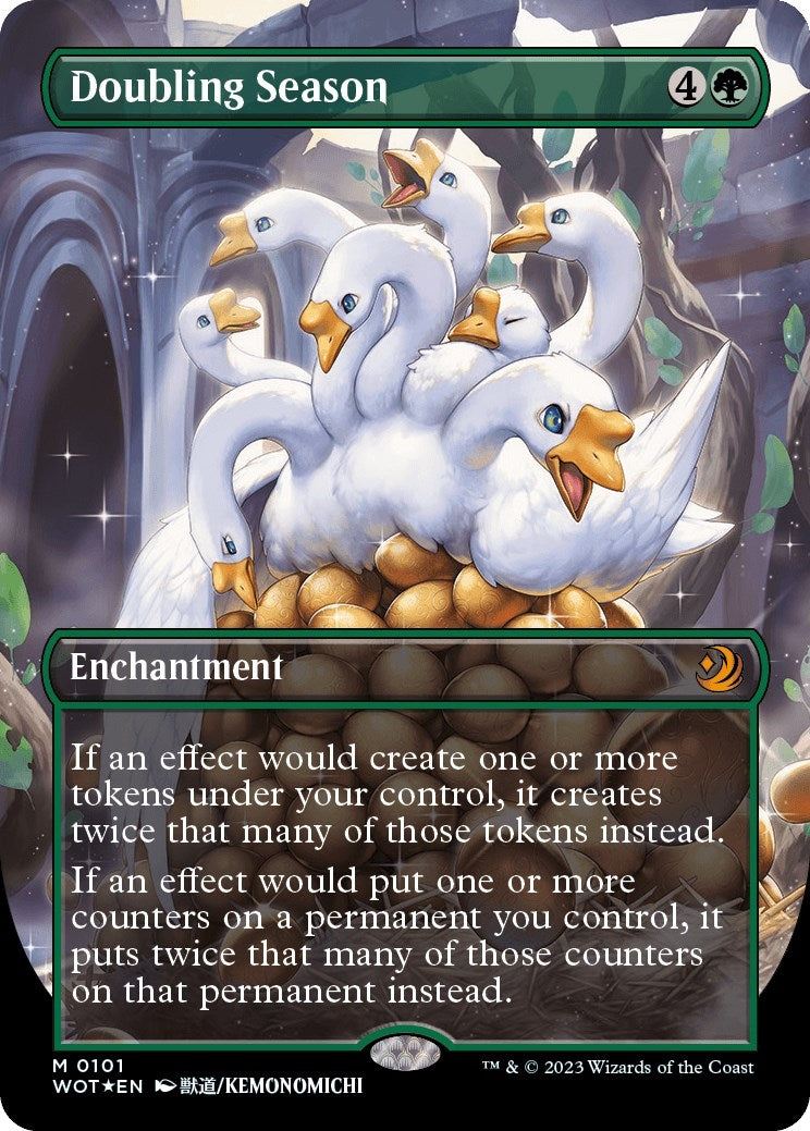 Doubling Season (Anime Borderless) (Confetti Foil) (101) (Wilds of Eldraine: Enchanting Tales)
