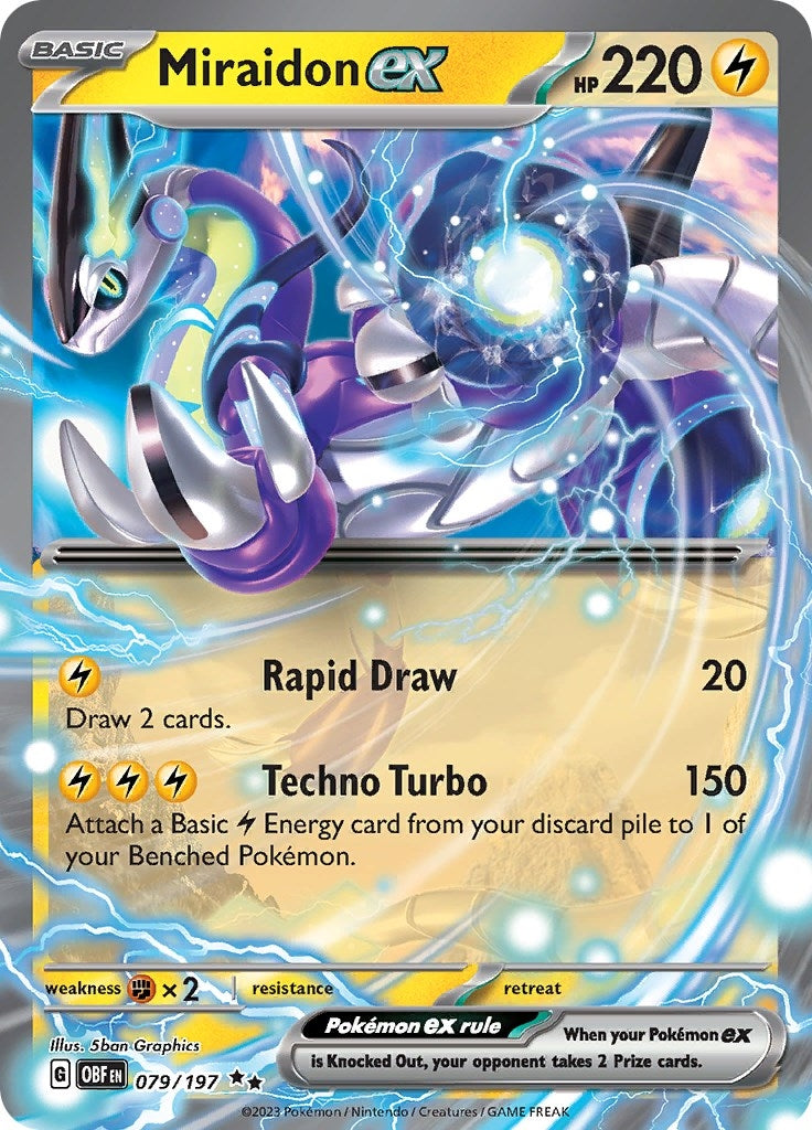 Image for Miraidon ex (079/197) (SV03: Obsidian Flames) - Pokemon