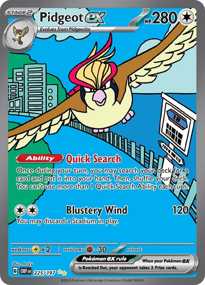 Pidgeot ex (225/197) (SV03: Obsidian Flames)