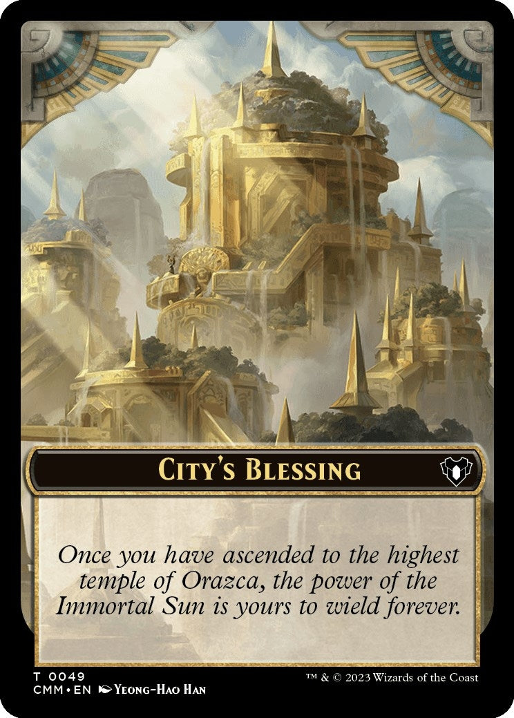 City's Blessing // Dragon Egg Double-Sided Token (49 // 22) (Commander Masters)