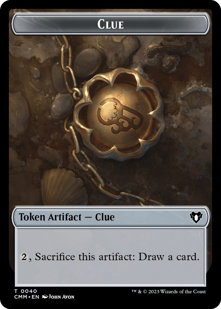 Clue // Zombie (0013) Double-Sided Token (40 // 13) (Commander Masters)