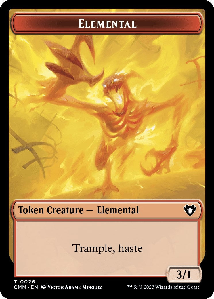 Elemental (0026) // Elephant Double-Sided Token (26 // 31) (Commander Masters)