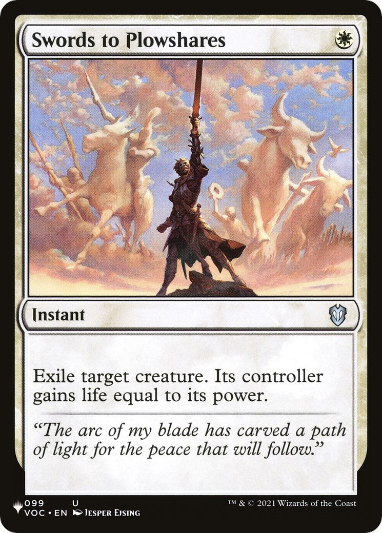 Swords to Plowshares (VOC) (99) (The List Reprints)