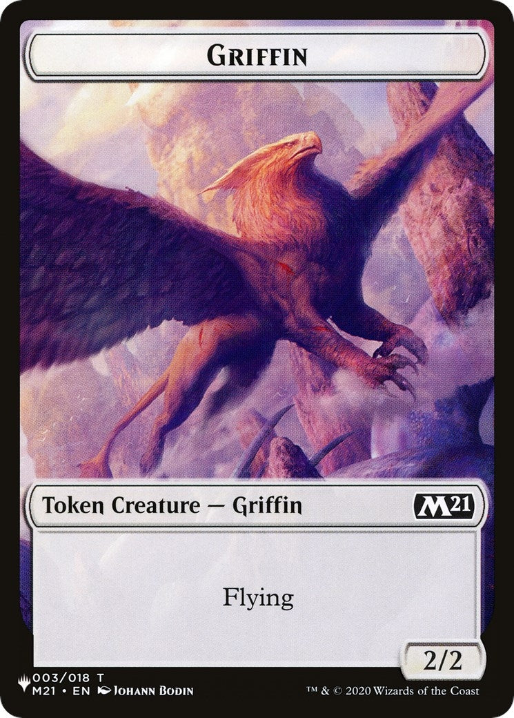 Griffin // Warrior Double-sided Token (3 // 17) (The List Reprints)