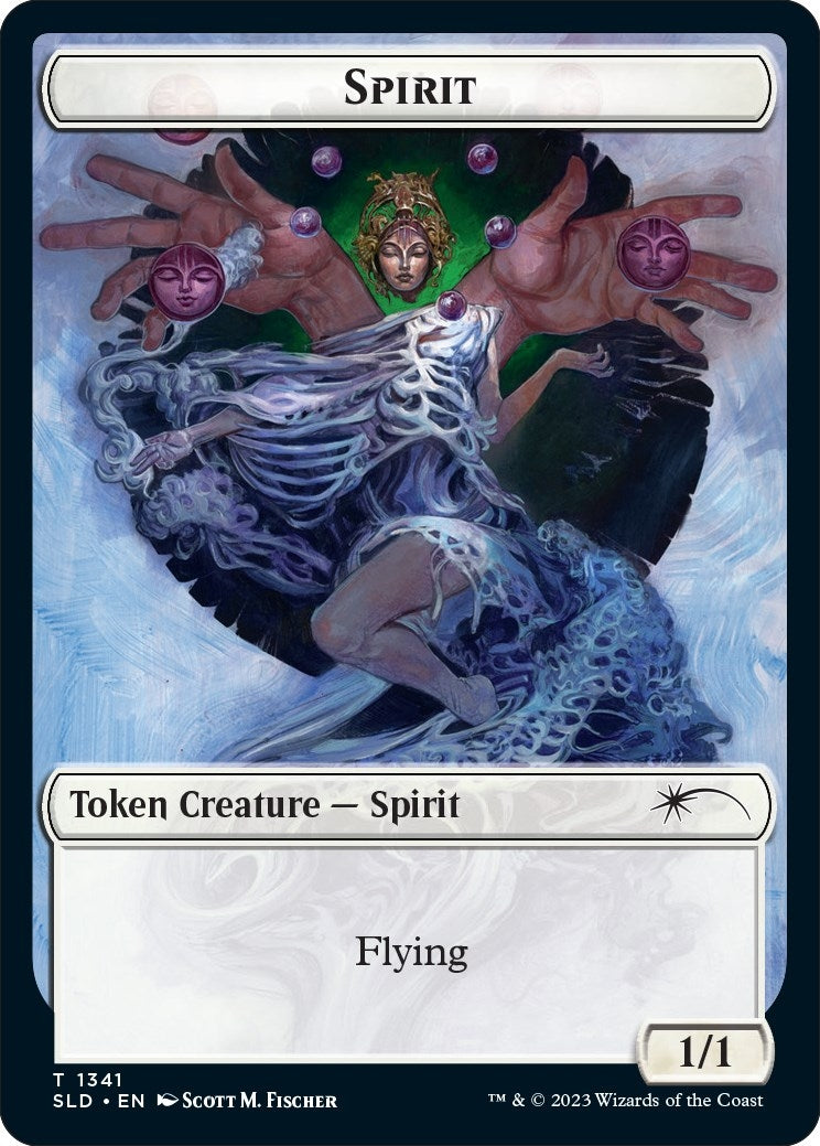 Spirit (SLD) // Ajani's Pridemate Double-sided Token (1341 // 1) (Secret Lair Drop Series)
