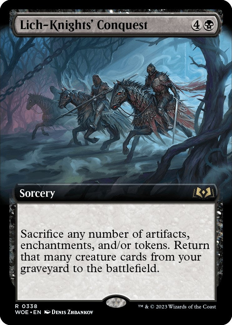 Lich-Knights' Conquest (Extended Art) (338) (Wilds of Eldraine)
