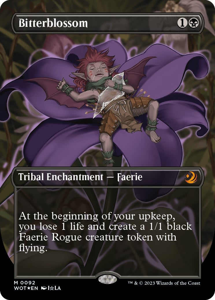 Bitterblossom (Anime Borderless) (Confetti Foil) (92) (Wilds of Eldraine: Enchanting Tales)