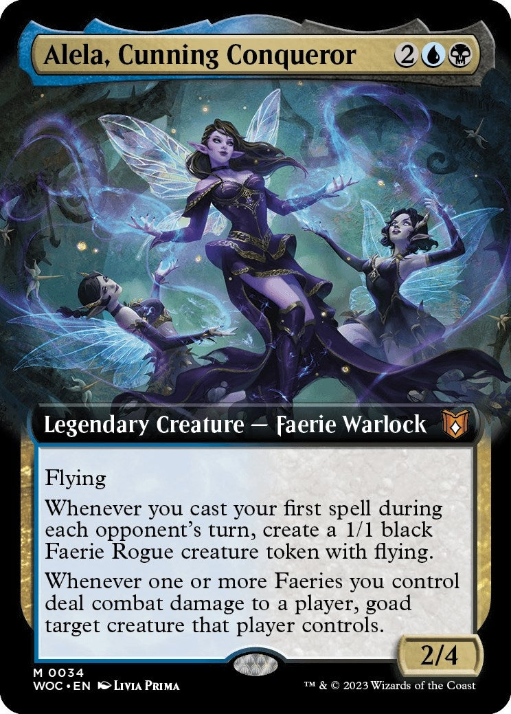 Alela, Cunning Conqueror (Extended Art) (34) (Commander: Wilds of Eldraine)