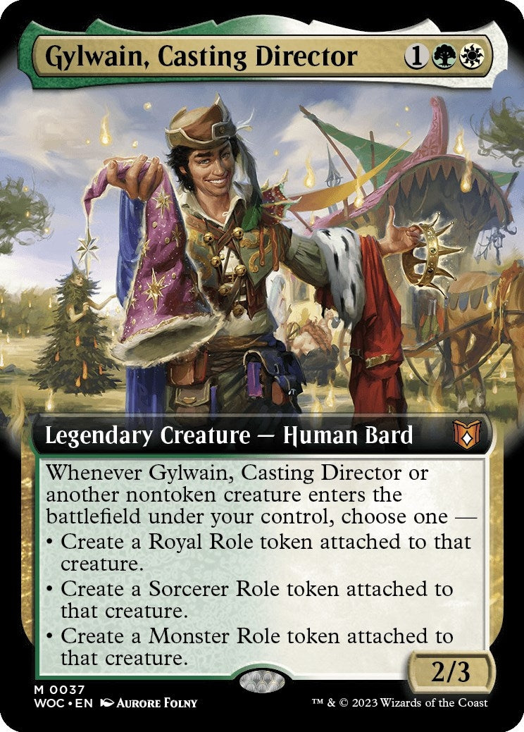 Gylwain, Casting Director (Extended Art) (37) (Commander: Wilds of Eldraine)