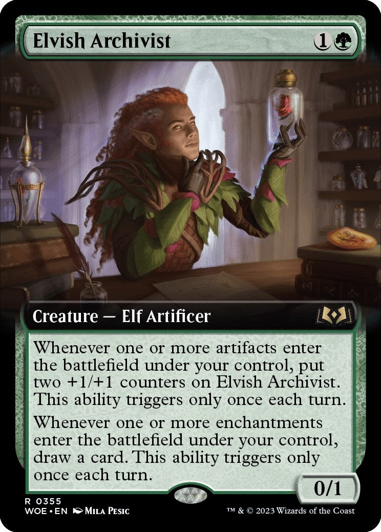 Elvish Archivist (Extended Art) (355) (Wilds of Eldraine)