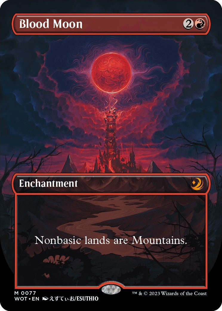 Blood Moon (Anime Borderless) (77) (Wilds of Eldraine: Enchanting Tales)