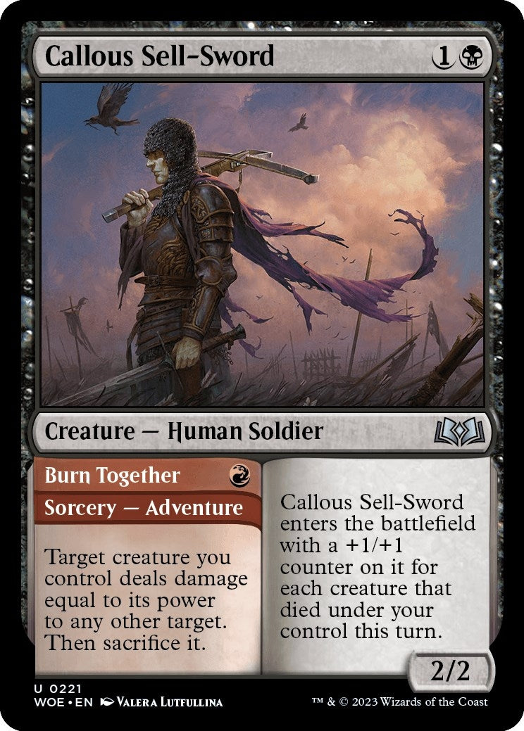Image for Callous Sell-Sword (221) (Wilds of Eldraine) - Magic: The Gathering