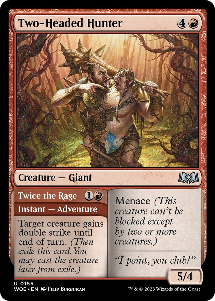 Two-Headed Hunter (155) (Wilds of Eldraine) (WOE)