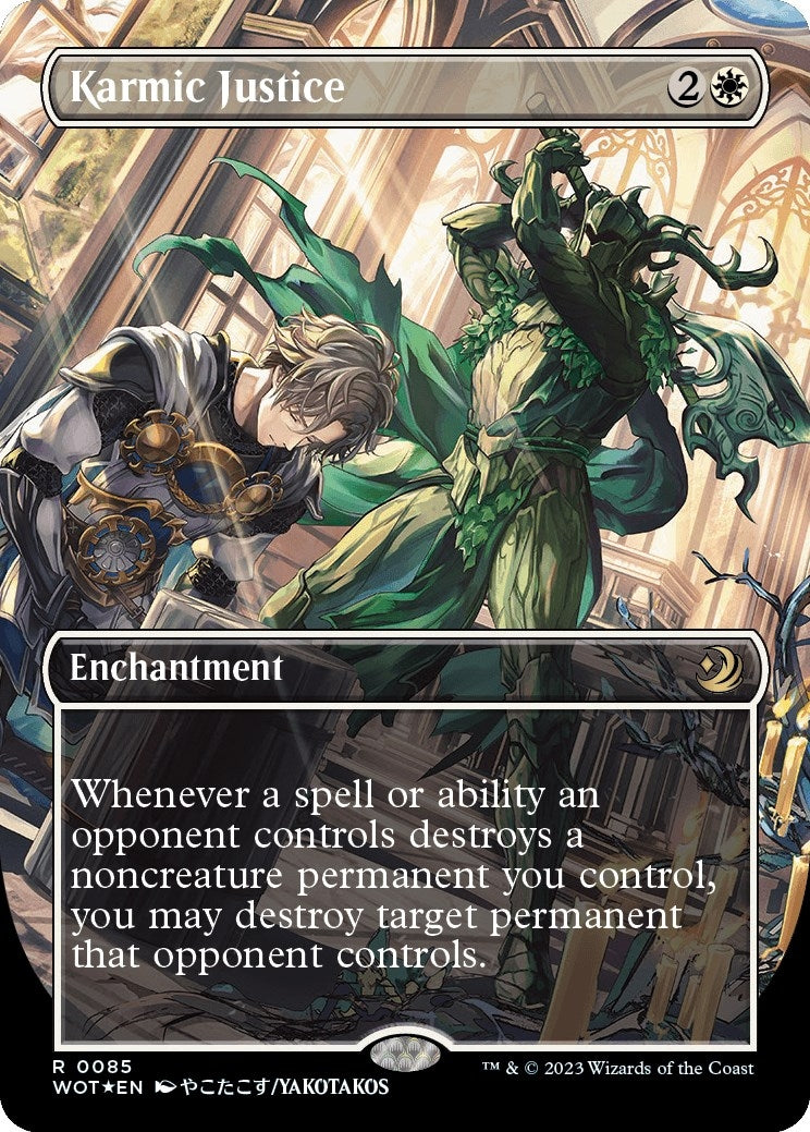 Karmic Justice (Anime Borderless) (Confetti Foil) (85) (Wilds of Eldraine: Enchanting Tales)