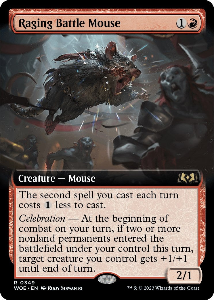 Raging Battle Mouse (Extended Art) (349) (Wilds of Eldraine)