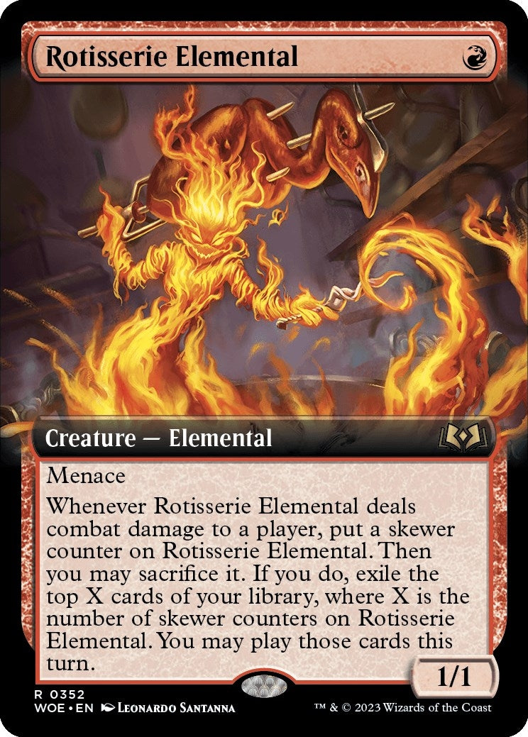 Rotisserie Elemental (Extended Art) (352) (Wilds of Eldraine)