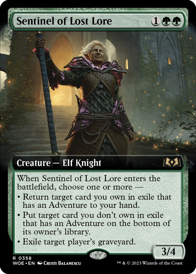 Sentinel of Lost Lore (Extended Art) (358) (Wilds of Eldraine)