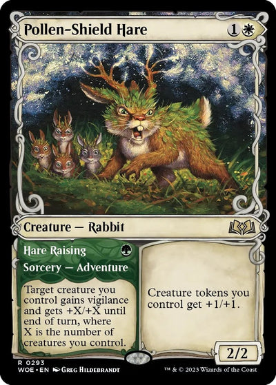 Pollen-Shield Hare (Showcase) (293) (Wilds of Eldraine) (WOE)