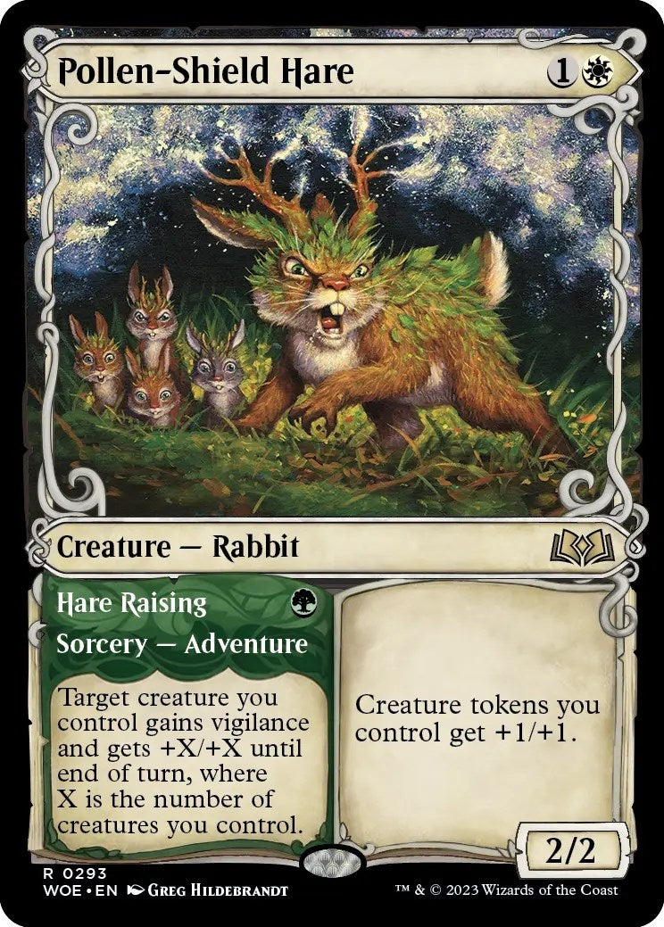 Pollen-Shield Hare (Showcase) (293) (Wilds of Eldraine) (WOE)