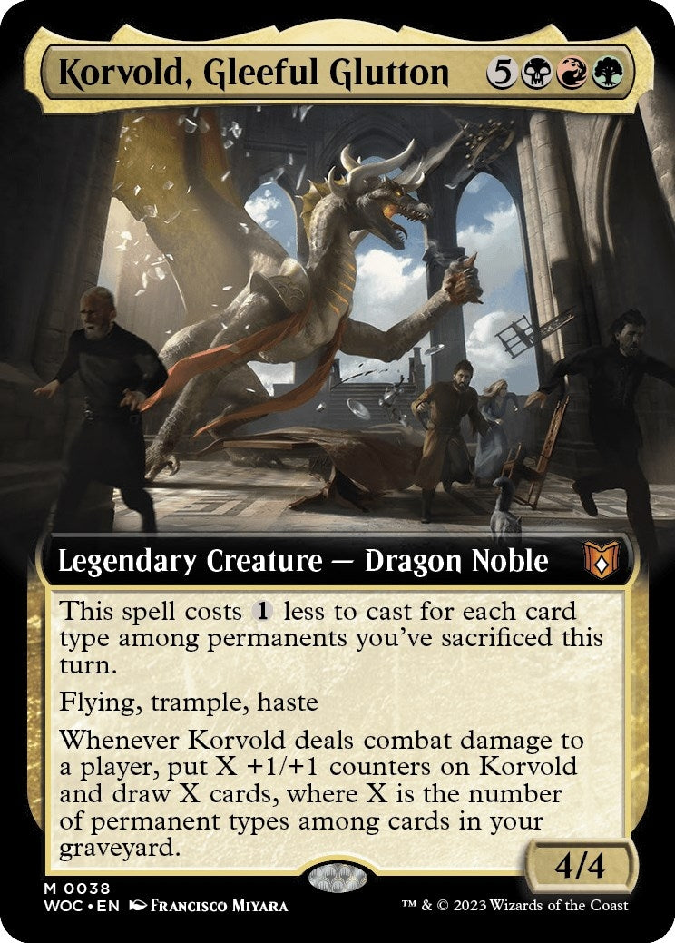 Korvold, Gleeful Glutton (Extended Art) (38) (Commander: Wilds of Eldraine)