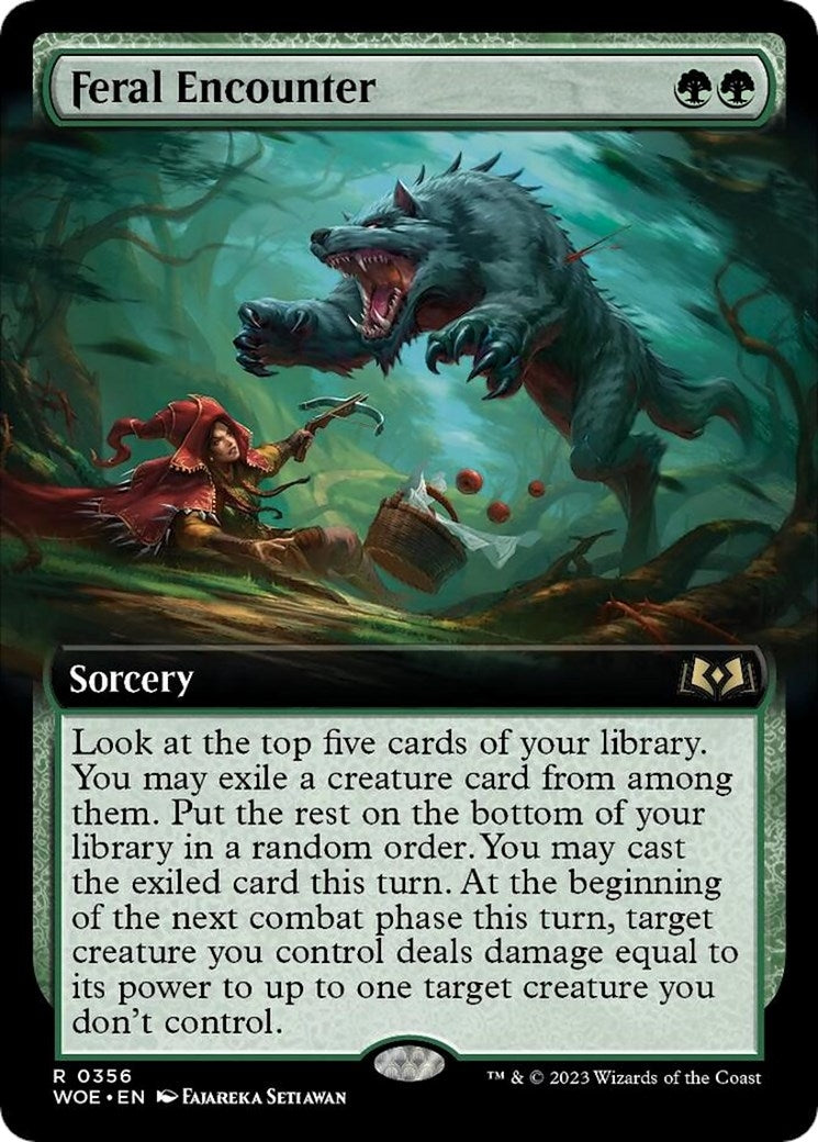 Feral Encounter (Extended Art) (356) (Wilds of Eldraine)