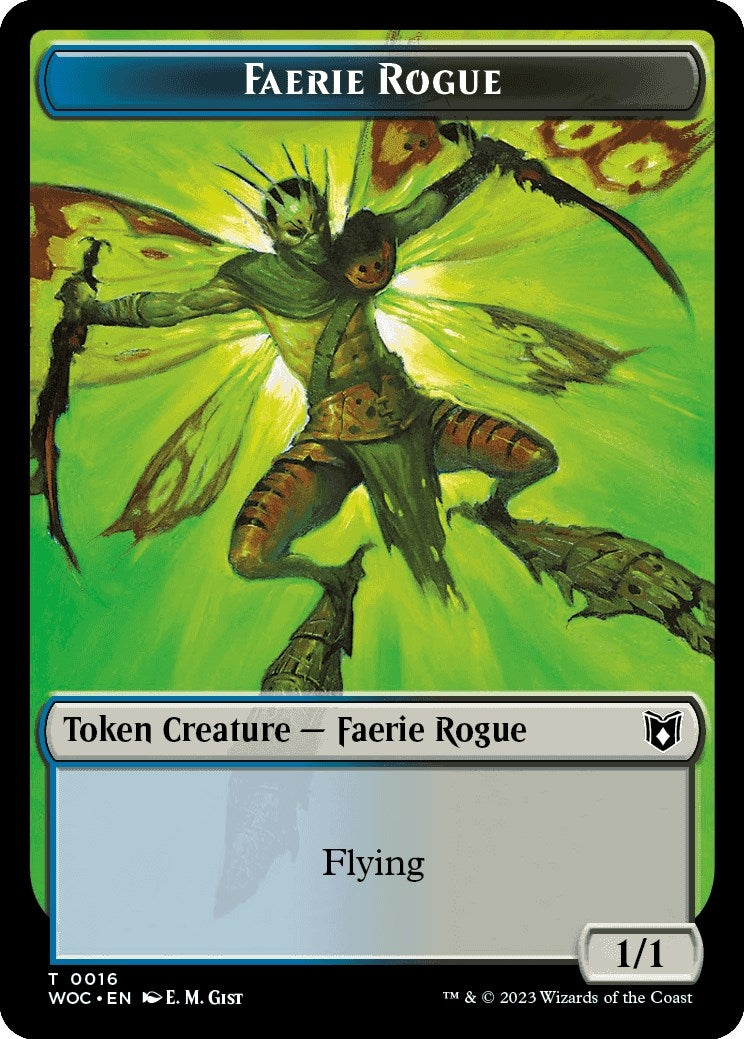 Faerie Rogue (0016) // Copy Double-Sided Token (16 // 4) (Commander: Wilds of Eldraine)