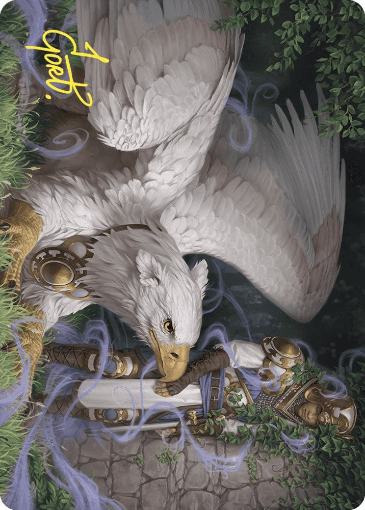 Dutiful Griffin Art Card (Gold-Stamped Signature) (3) (Art Series: Wilds of Eldraine)