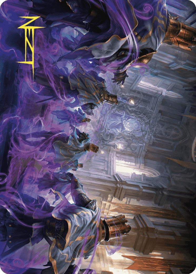 Eerie Interference Art Card (Gold-Stamped Signature) (4) (Art Series: Wilds of Eldraine)