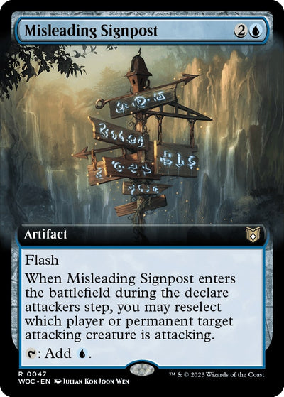 Misleading Signpost (Extended Art) (47) (Commander: Wilds of Eldraine)