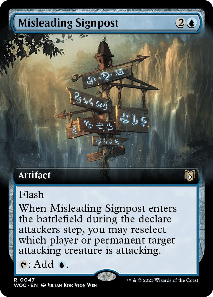 Misleading Signpost (Extended Art) (47) (Commander: Wilds of Eldraine)