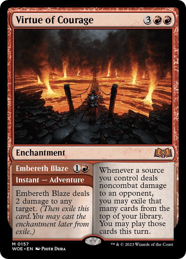 Image for Virtue of Courage (157) - Magic: The Gathering
