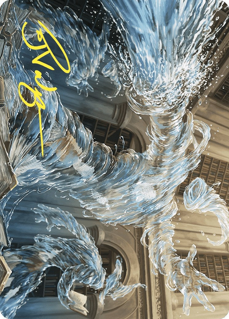 Splashy Spellcaster Art Card (Gold-Stamped Signature) (9) (Art Series: Wilds of Eldraine)