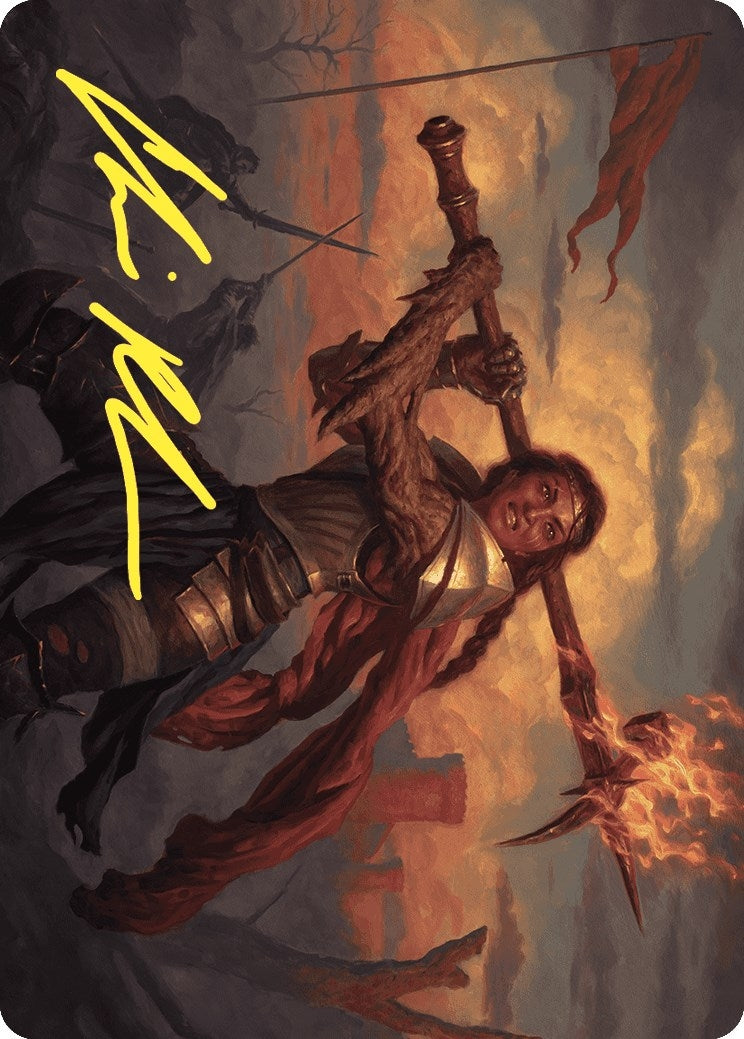 Imodane, the Pyrohammer Art Card (Gold-Stamped Signature) (18) (Art Series: Wilds of Eldraine)
