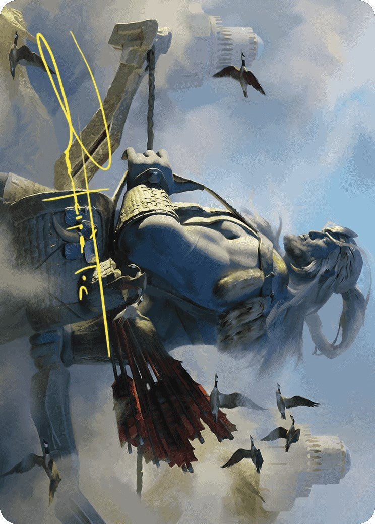 Skybeast Tracker Art Card (Gold-Stamped Signature) (27) (Art Series: Wilds of Eldraine)