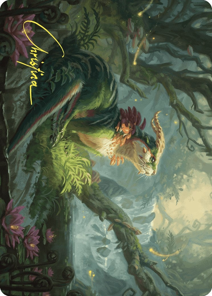 Elusive Otter Art Card (Gold-Stamped Signature) (37) (Art Series: Wilds of Eldraine)