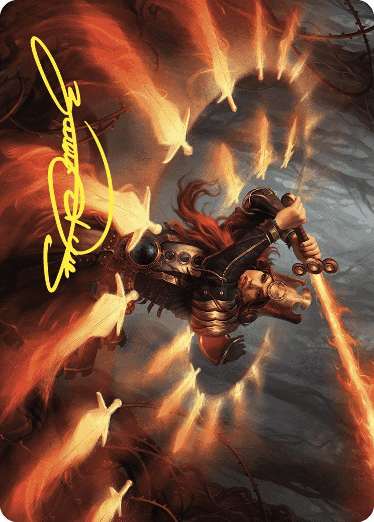 Heartflame Duelist Art Card (Gold-Stamped Signature) (38) (Art Series: Wilds of Eldraine)