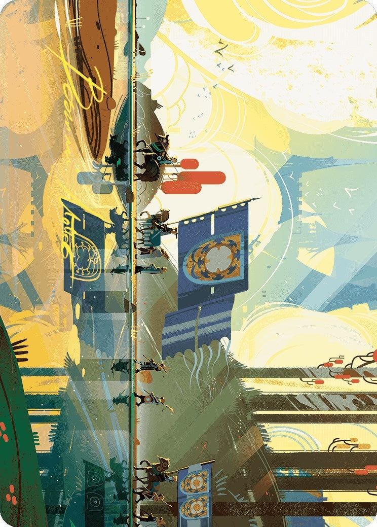 Knightly Valor Art Card (Gold-Stamped Signature) (63) (Art Series: Wilds of Eldraine)