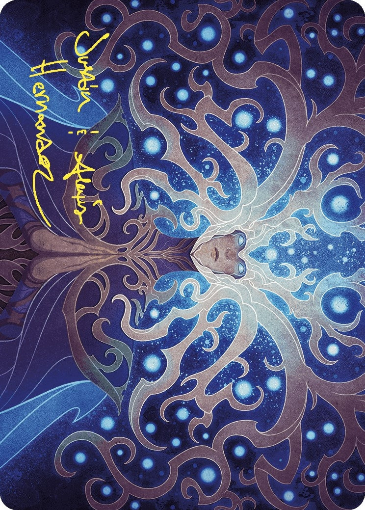 Omniscience Art Card (Gold-Stamped Signature) (68) (Art Series: Wilds of Eldraine)