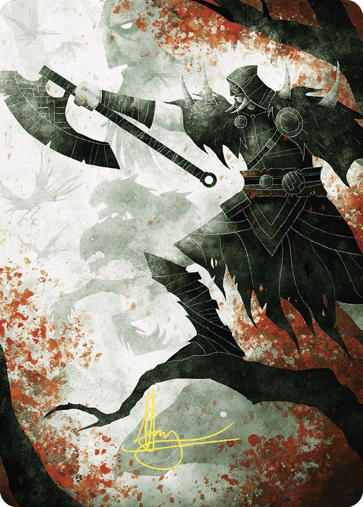Garruk's Uprising Art Card (Gold-Stamped Signature) (72) (Art Series: Wilds of Eldraine)