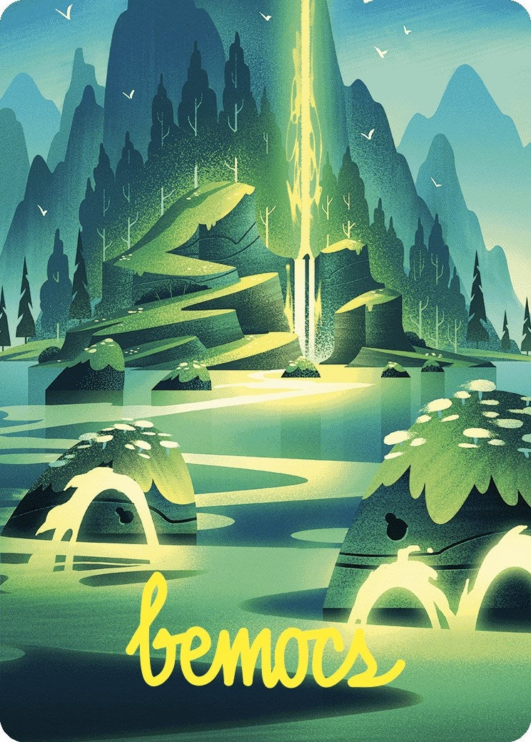 Leyline of Abundance Art Card (Gold-Stamped Signature) (73) (Art Series: Wilds of Eldraine)