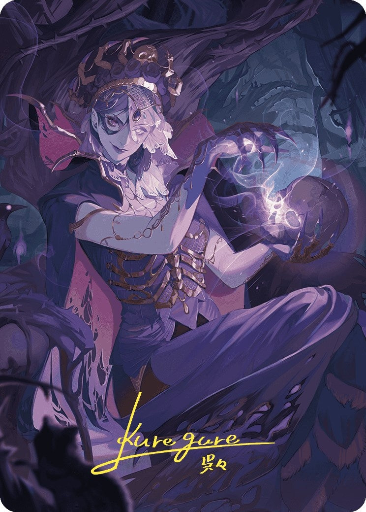 Necropotence Art Card (Gold-Stamped Signature) (80) (Art Series: Wilds of Eldraine)