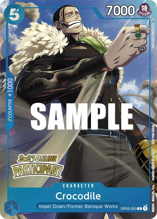 Image for Crocodile (Online Regional 2023) [Participant] (OP02-053) (One Piece Promotion Cards) - One Piece Card Game