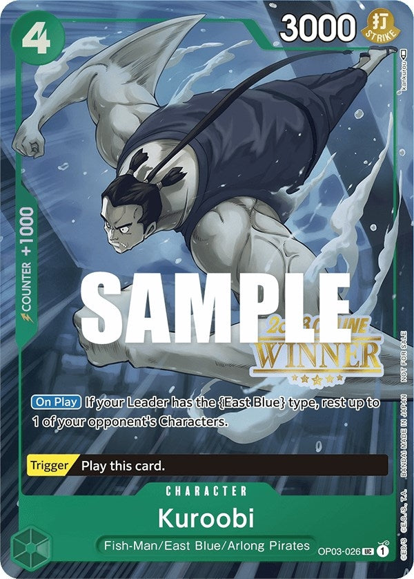 Image for Kuroobi (Online Regional 2023) [Winner] (OP03-026) (One Piece Promotion Cards) - One Piece Card Game